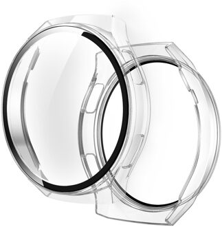 Case + Gehard Glas Voor Huawei Horloge Gt 2E Tpu Volledige Dekking Frame Bumper Scherm Beschermende Shell Voor Huawei Horloge gt 2e Case transparant