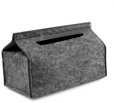 Case Pompen Eenvoudige Vilt Tissue Doos Wol Voelde Huishouden Kantoor Container Eenvoudige Mode Effen Handdoek Vierkante Opslag Auto Papier zwart