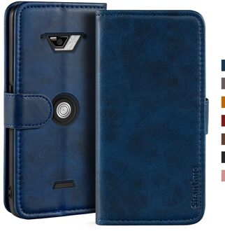 Case Voor Crosscall Core-X4 Case Magnetische Wallet Leather Cover Voor Crosscall Core-X4 Stand Coque Telefoon Gevallen blauw