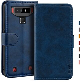 Case Voor Cubot Quest Case Magnetische Wallet Leather Cover Voor Cubot Quest Stand Coque Telefoon Gevallen blauw
