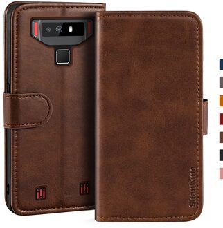 Case Voor Cubot Quest Case Magnetische Wallet Leather Cover Voor Cubot Quest Stand Coque Telefoon Gevallen donker bruin