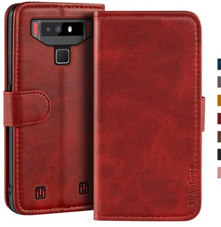 Case Voor Cubot Quest Case Magnetische Wallet Leather Cover Voor Cubot Quest Stand Coque Telefoon Gevallen rood