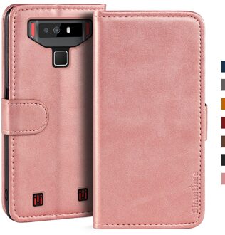 Case Voor Cubot Quest Case Magnetische Wallet Leather Cover Voor Cubot Quest Stand Coque Telefoon Gevallen roos goud