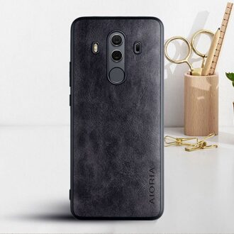 Case Voor Huawei Mate 10 Pro Lite Luxe Vintage Leather Cover Voor Huawei Mate 10 Pro Case Funda Coque Capa zakelijke Stijl mate 10 Lite / zwart