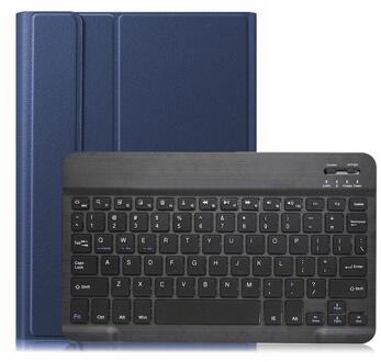 Case Voor Huawei Matepad 10.4 BAH3-AL00 W09 Met Backlit Bluetooth Toetsenbord Tablet Cover Voor Huawei Honor V6 10.4 KRJ-W09 donker blauw-zwart