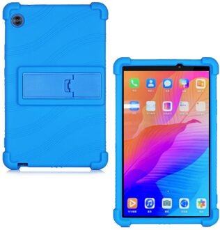 Case Voor Huawei Matepad T8 Tablet Cover Funda Kobe2-L03 KOBE2-L09 Kob2-w09 Soft Silicon Full Body Protector Stand Shell diep blauw