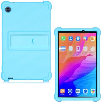 Case Voor Huawei Matepad T8 Tablet Cover Funda Kobe2-L03 KOBE2-L09 Kob2-w09 Soft Silicon Full Body Protector Stand Shell lucht blauw