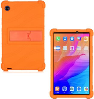 Case Voor Huawei Matepad T8 Tablet Cover Funda Kobe2-L03 KOBE2-L09 Kob2-w09 Soft Silicon Full Body Protector Stand Shell oranje