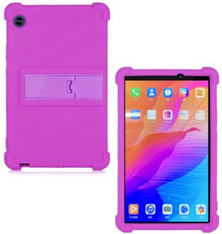 Case Voor Huawei Matepad T8 Tablet Cover Funda Kobe2-L03 KOBE2-L09 Kob2-w09 Soft Silicon Full Body Protector Stand Shell Paars