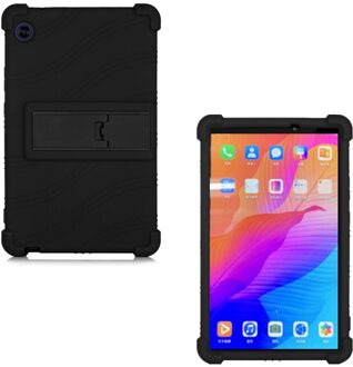 Case Voor Huawei Matepad T8 Tablet Cover Funda Kobe2-L03 KOBE2-L09 Kob2-w09 Soft Silicon Full Body Protector Stand Shell zwart