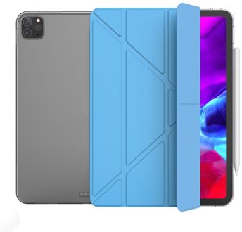 Case Voor Ipad Pro 11 Flexibele Zachte Transparante Tpu Trifold Stand Smart Cover Voor Ipad Pro 11 Inch Beschermende case