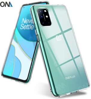 Case Voor Oneplus 8T / 8T Plus 5G Tpu Siliconen Clear Gemonteerd Bumper Soft Case Voor Een plus 1 + 8T 5G 6.55 Transparant Back Cover