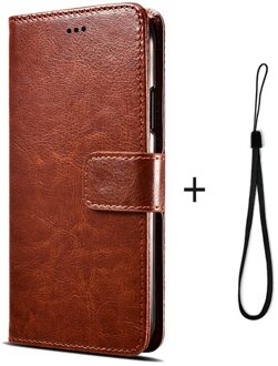 Case Voor Prestigio Muze E5 Lte Case Flip Lederen Portemonnee Telefoon Tas Gevallen Cover Op Prestigio Muze E5 Lte Psp5545duo psp5545 Duo bruin Straps