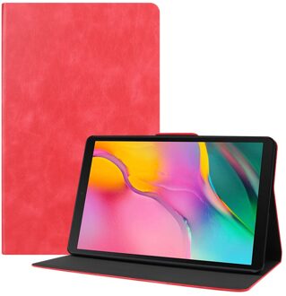 Case Voor Samsung Galaxy Tab Een 10.1 Inch Tablet T510/T515 Pu Leather Folding Stand Folio Cover Met meerdere Kijkhoeken rood