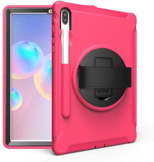 Case Voor Samsung Galaxy Tab S6 10.5 "T860 Tablet Case Shockproof Armor Heavy Duty Hard Case Voor Samsung tab T860 Stand Case roos rood