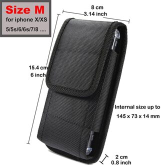 Case Voor Ulefone X S7/S7 Pro Riem Clip Holster Pouch Case Voor Ulefone S8/S8 Pro Taille tas Size M