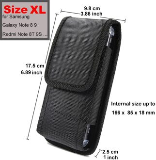 Case Voor Ulefone X S7/S7 Pro Riem Clip Holster Pouch Case Voor Ulefone S8/S8 Pro Taille tas Size XL