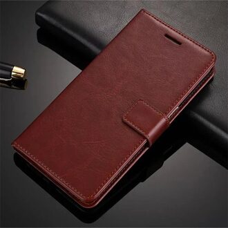 Case Voor Zte Blade A7s Premium Pu Leather Wallet Flip Shockproof Cover Voor Zte Blade A7s 6.5Inch couqe bruin