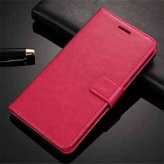 Case Voor Zte Blade A7s Premium Pu Leather Wallet Flip Shockproof Cover Voor Zte Blade A7s 6.5Inch couqe roos