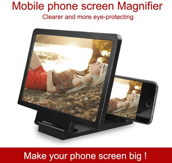 CASEIER 3D Screen Amplifier Mobile Phone Screen Video Magnifier For Cell Phone Smartphone Enlarged Screen Phone Stand Bracket