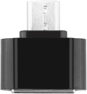 Caseier Usb 2.0 Naar Micro Usb Type C Otg Adapter Voor Huawei Samsung Xiaomi Computer Laptop Pad Gaming Transfer Data dync Telefoon Micro USB zwart