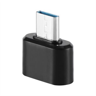 Caseier Usb 2.0 Naar Micro Usb Type C Otg Adapter Voor Huawei Samsung Xiaomi Computer Laptop Pad Gaming Transfer Data dync Telefoon type C zwart