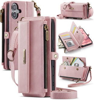 Caseme iPhone 17 hoesje - portemonnee tasje - Lichtroze