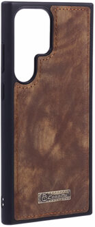 Caseme Samsung Galaxy S23 Ultra hoesje - Backcover - Bruin