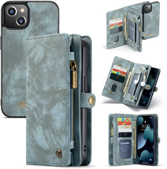 Caseme vintage 2 in 1 portemonnee hoes - iPhone 13 Mini - Blauw