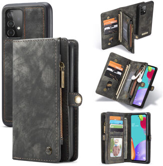 Caseme vintage 2 in 1 portemonnee hoes - Samsung Galaxy A52 / A52s - Zwart