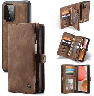 Caseme vintage 2 in 1 portemonnee hoes - Samsung Galaxy A72 - Bruin