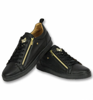 Cash Money Heren Schoenen - Heren Sneaker Bee Black Gold - CMS97 - Zwart - Maten: 44