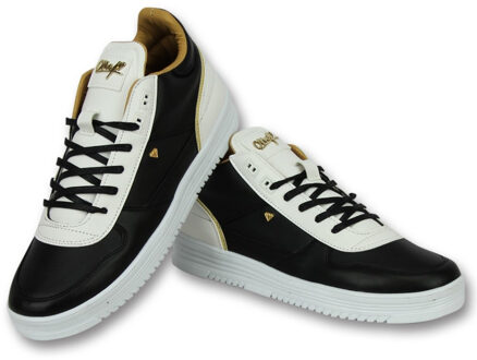Cash Money Schoenen Heren Online - Mannen Sneaker Luxury Black White - CMS72 - Zwart - Maten: 41