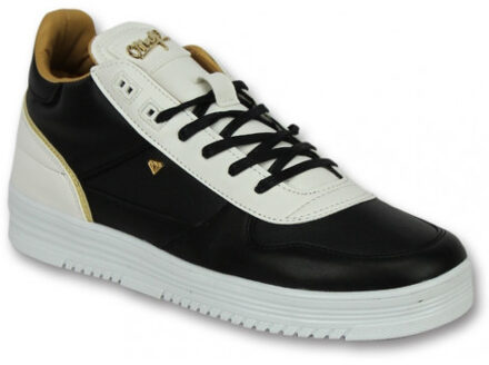 Cash Money Schoenen Heren Online - Mannen Sneaker Luxury Black White - CMS72 - Zwart - Maten: 41