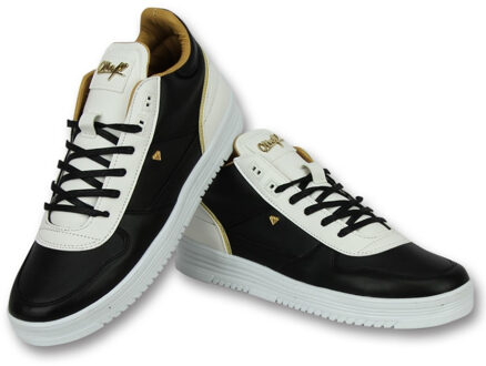 Cash Money Schoenen Heren Online - Mannen Sneaker Luxury Black White - CMS72 - Zwart - Maten: 45