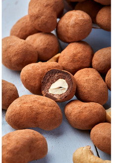 Cashew in dark chocolate raw organic natural sugar-free lactose and Sprinkle cocoa package 250 gr.