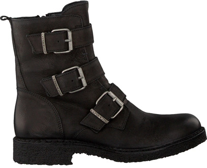 Cashott Dames Biker boots 22042 - Zwart - Maat 36