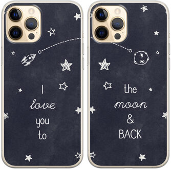 Casimoda Best friends hoesjes - To the moon & back Blauw