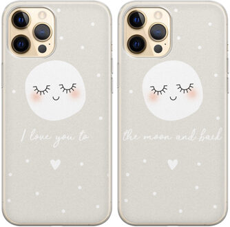 Casimoda Best friends hoesjes - To the moon & back V3 Bruin/beige