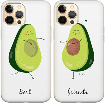 Casimoda Best friends siliconen hoesjes - Avocado Wit, Groen
