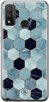 Casimoda Huawei P Smart 2020 siliconen hoesje - Blue cubes Blauw