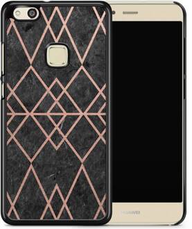 Casimoda Huawei P10 Lite hoesje - Abstract rose gold Zwart
