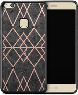 Casimoda Huawei P10 Lite hoesje - Abstract rose gold Zwart