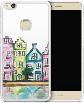 Casimoda Huawei P10 Lite hoesje - Amsterdam grachtenpanden Multi