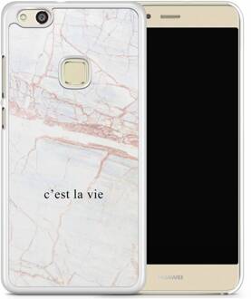 Casimoda Huawei P10 Lite hoesje - C'est la vie Grijs/zilverkleurig