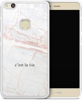 Casimoda Huawei P10 Lite hoesje - C'est la vie Grijs/zilverkleurig