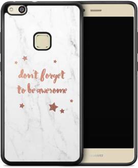 Casimoda Huawei P10 Lite hoesje - Don't forget to be awesome Grijs/zilverkleurig