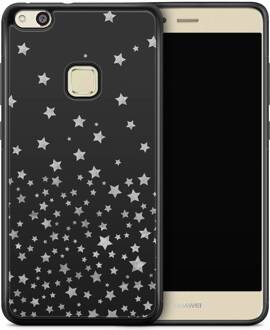 Casimoda Huawei P10 Lite hoesje - Falling stars Zwart