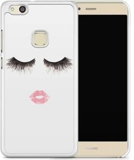 Casimoda Huawei P10 Lite hoesje - Fashion eyelashes Wit