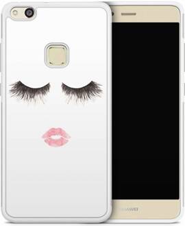 Casimoda Huawei P10 Lite hoesje - Fashion eyelashes Wit